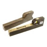 A rare MATHIESON No 46D ebony and brass sighting level and plumb, plumb vial replaced,