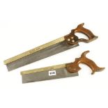 A pair of b/b d/t and tenon saws by SORBY G+