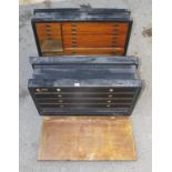 Two patternmakers carrying cases with fitted drawers G