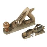 A PRESTON No 14 1/2 smoother and a SARGENT block plane G