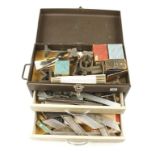 An engineers metal tool box with tools G+