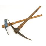 Two pick axe/adze G