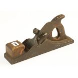 A 13 1/2" panel plane with brass lever for restoration G-