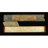 A rare 16" ships Engineer's Slide Rule by W F BROWN with Coal Consumption in Tons and Cwts of Ashes