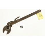 A rare swivel head adjustable spanner 10" o/a