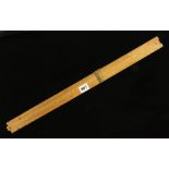 A 24" boxwood slide rule by CASARTELLI Manchester with brass cursor (wire damaged) G