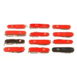 12 Swiss Army knives by VICTORINOX G