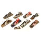 Nine old metal block planes G