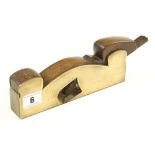 A steel soled brass shoulder plane by JOHN MOSELEY with mahogany infill and wedge G