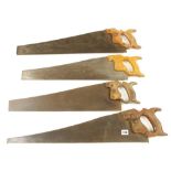 A DISSTON saw and 3 others G