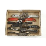 Six metal spokeshaves G