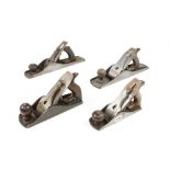 STANLEY Nos 4, 4 1/2, 5 and 5 1/2 smoother and fore planes one handle spur chipped G plus VAT