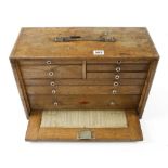 An engineers eight drawer tool chest by NESLEIN with various engineers tools G