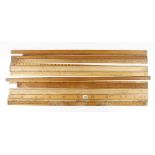 15 boxwood yard sticks or metre rules G+ plus VAT