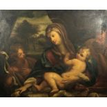 Continental School, 19th Century The Holy Family with St. John the Baptist Oil on canvas 59.5 x 72.