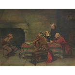 Francis James BARRAUD (1856-1924) The Interrogation Oil on canvas Signed 70 x 89cm