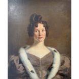 English School, 19th Century Portrait of Maria Chase ( neé Corrie ) Oil on canvas, lined 74.5 x