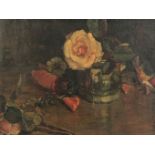 Edith JAGGER (1881-1977) October Rose Oil on canvas Signed 29 x 39.5cm