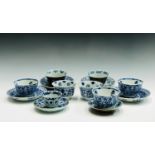 A collection of Chinese blue and white export porcelain, mainly Kangxi period, some later, including