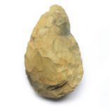 Lower Palaeolithic hand axe, Flint (Rixons) at Swanscombe,175g, 110mm.Condition report: The sale