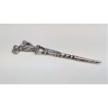 A 19th century French silver needlework awl
