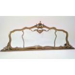 A gilt framed overmantel mirror, 20th century, height 68cm, width 169cm.