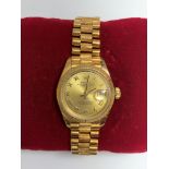 A Rolex Ladies 18ct gold Oyster Perpetual Superlative Chronometer Datejust wristwatch model 69278