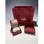 A Cartier 18ct white gold and diamonds eternity Lanieres ring with original boxes and purchase
