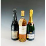 One bottle Chateau Rieussec Sauternes (Premier Grand Cru Classe) 2003, 750ml, one bottle Bollinger