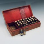 An early 20th century boxed set of photograph tinting inks, the majority bearing printed labels