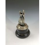 An Art Deco period chromium plated trophy modelled as a dancing couple, inscribed 'I.D.M.A The Frank