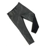 A pair of Marks & Spencer Autograph butter soft half black leather leggings style trousers (