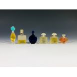 A Lalique for Worth 'Sans La Nuit' miniature perfume bottle, a Lalique for Molinard miniature