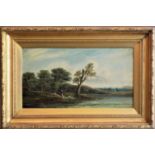 English School, early 20th Century Riverside Views Pair oils on canvas 24 x 45cm