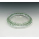 A Lalique 'Marguerites' pattern shallow circular bowl, the border with flower head decoration,