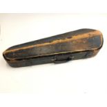 A wooden viola case, bearing interior label inscribed 'W.E.HILL & SONS, Violin Makers, 38 NEW BOND