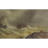 William Henry DYER (act.c.1890-1930) 'Crossing The Bar In A Storm' Watercolour Signed and