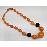 An amber necklace.