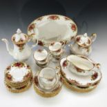 A Royal Albert 'Old Country Roses' dinner and tea service - six place settings plus extra pieces -