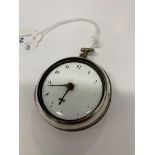 A silver pair cased pocket watch by William Gill Hastings No 1626