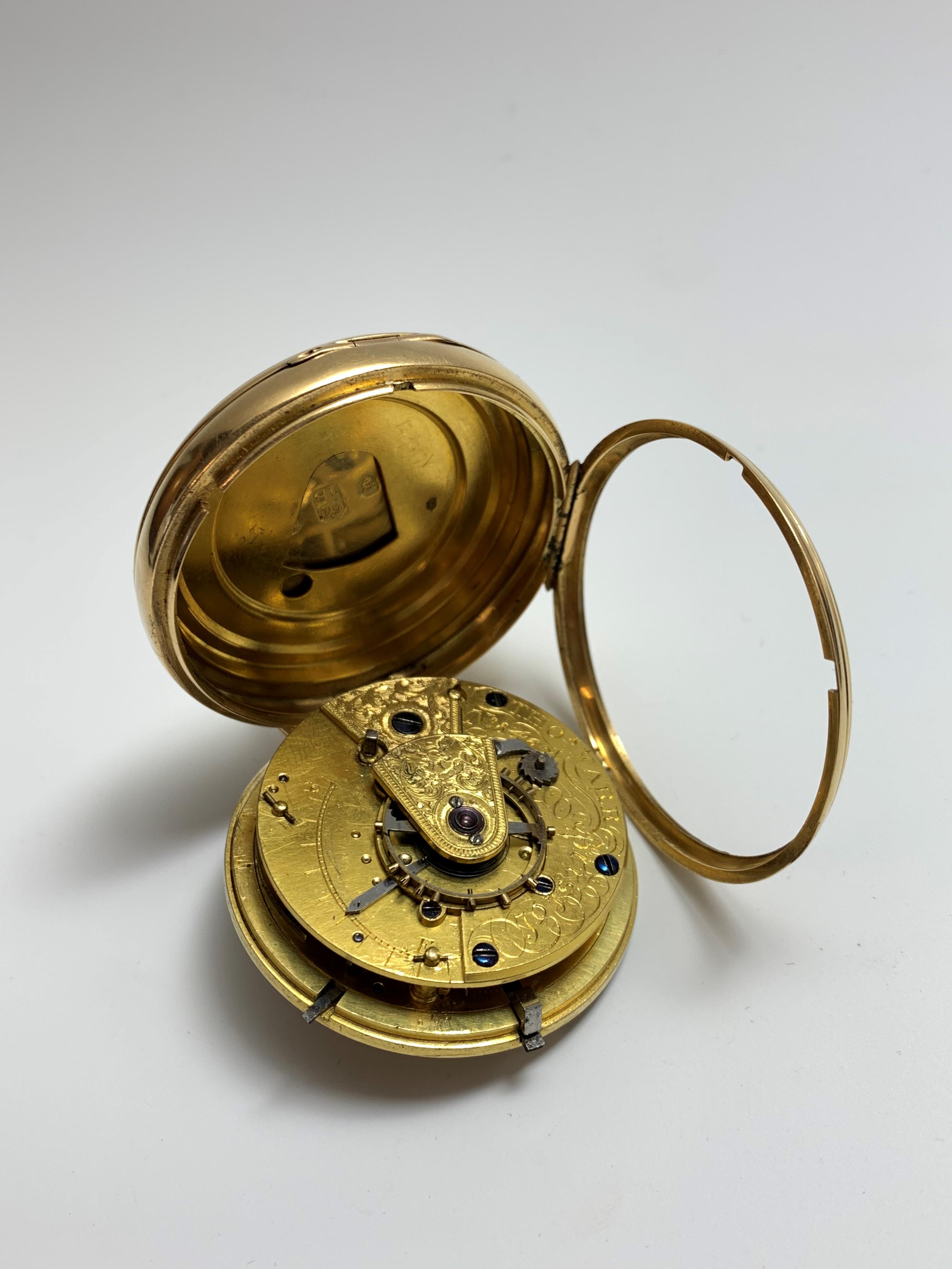 A fine and large George III 18ct Gold Keywind open face pocket watch by Thomas Farr, Bristol - Image 3 of 13