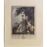 Nicholas de LAUNAY, after FRAGONARD 'Le chiffre d'amour' Etching and aquatint 36 x 27 cm (unframed)