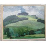 English School, 20th Century Landscape Oil on board Signed with initials 19.5 x 24.5cm