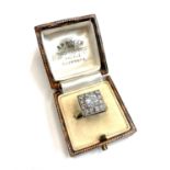 A fine French 18ct white gold diamond ring, the principle stone brilliant cut and of approximately