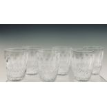 A set of six Waterford crystal 'Colleen' pattern tumblers, height 9cm, in original box.Condition