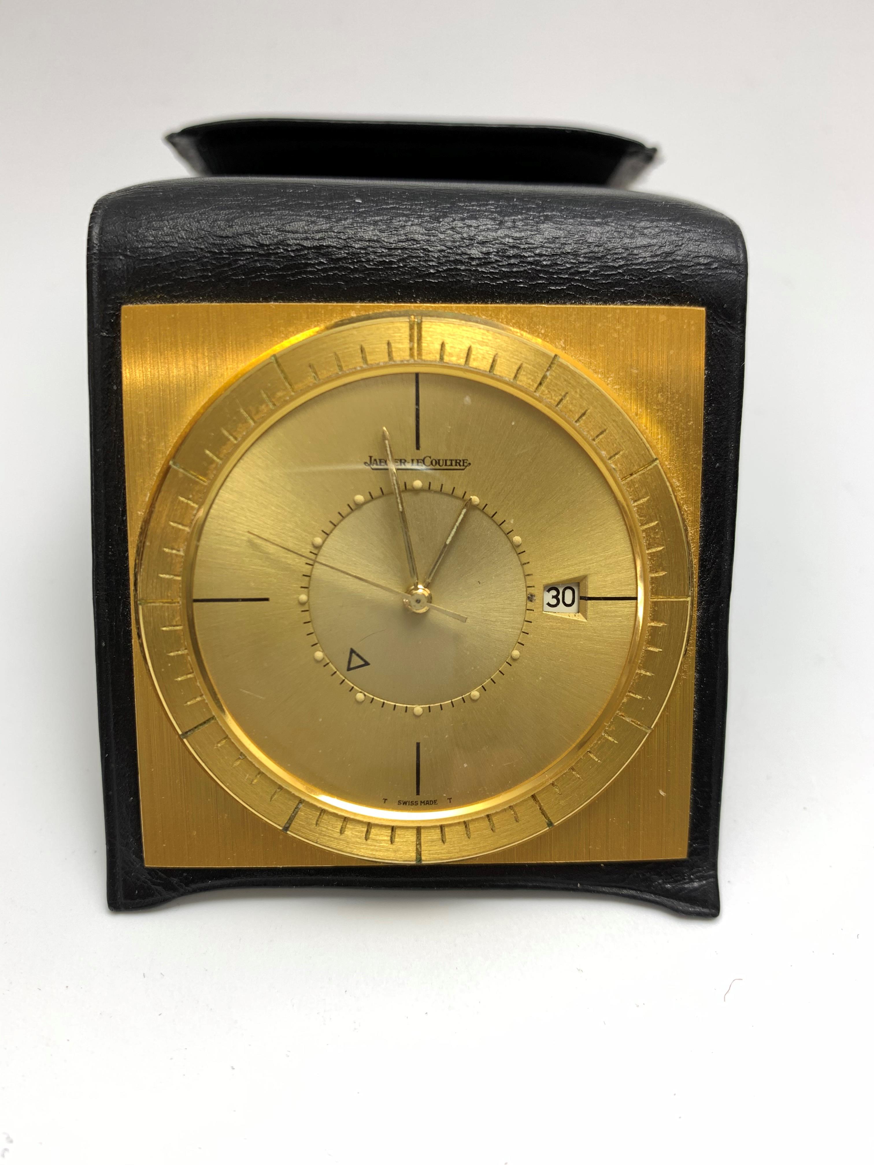 Jaeger LeCoultre Memovox pocket alarm watch in gold plated case number number 1035868 and with black