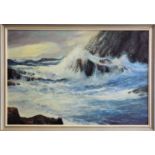 Alfred D. DREW (1926-2002) Cornish Coastal Landscape Oil on artist's board Signed 50 x 75cm