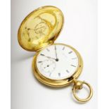 An 18ct gold and enamel pocket watch by Charles E. Jacot the key wind lever movement numbered 4423