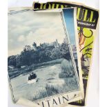 Two British travel association tourism posters of Arundel Castle and Brighton Pavilion, and a John
