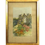 Ella Mary DU CANE (1874-1943) 'Azaleas. Villa Papponi' Watercolour Signed Inscribed as titled on the